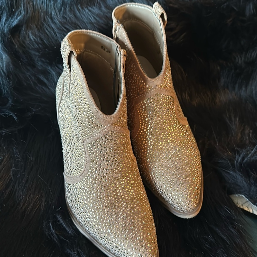 Women’s Gold sparkle booties. Pierre Dumas  Brand Size 7. New in box